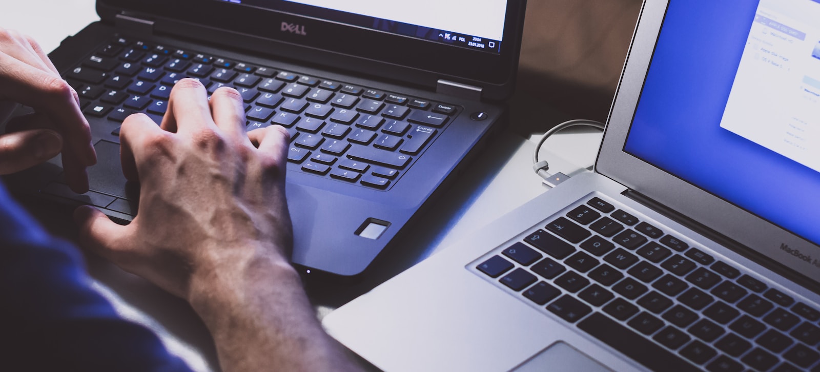 Person using a laptop to request access to personal data in the Philippines