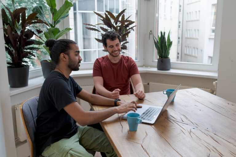Business team reviewing SaaS software and contract terms